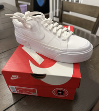 Nike Court Legacy Lift White Lace-Up Low-Top ...