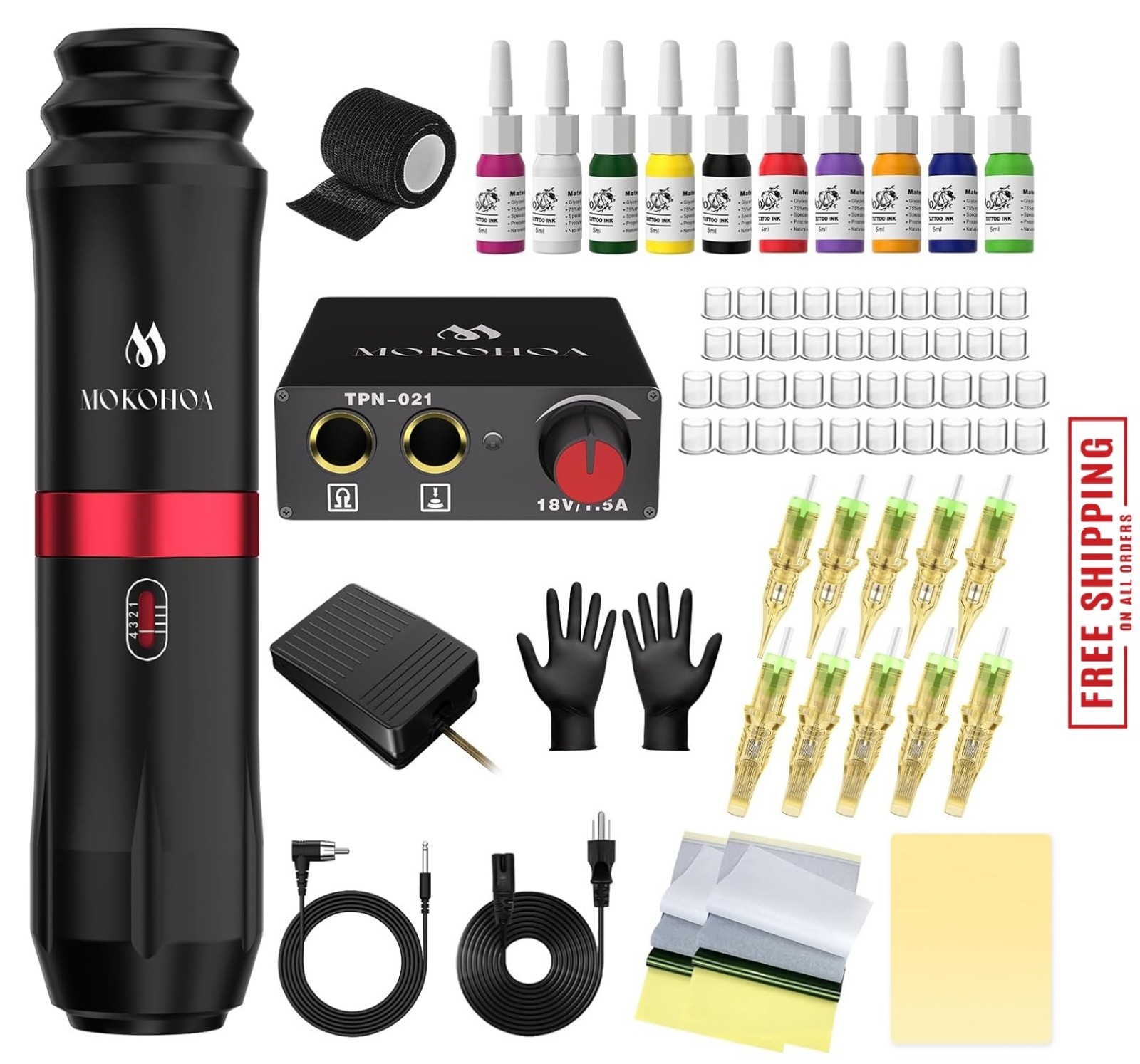 PROFESIONAL Maquina De Tatuaje Kit Para Tatuar Tattoo Rotativa Pluma