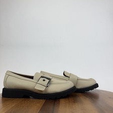 New NWOB Womens Zodiac Renee Taupe Faux Leather Buckle Penny Loafers Size 7 M