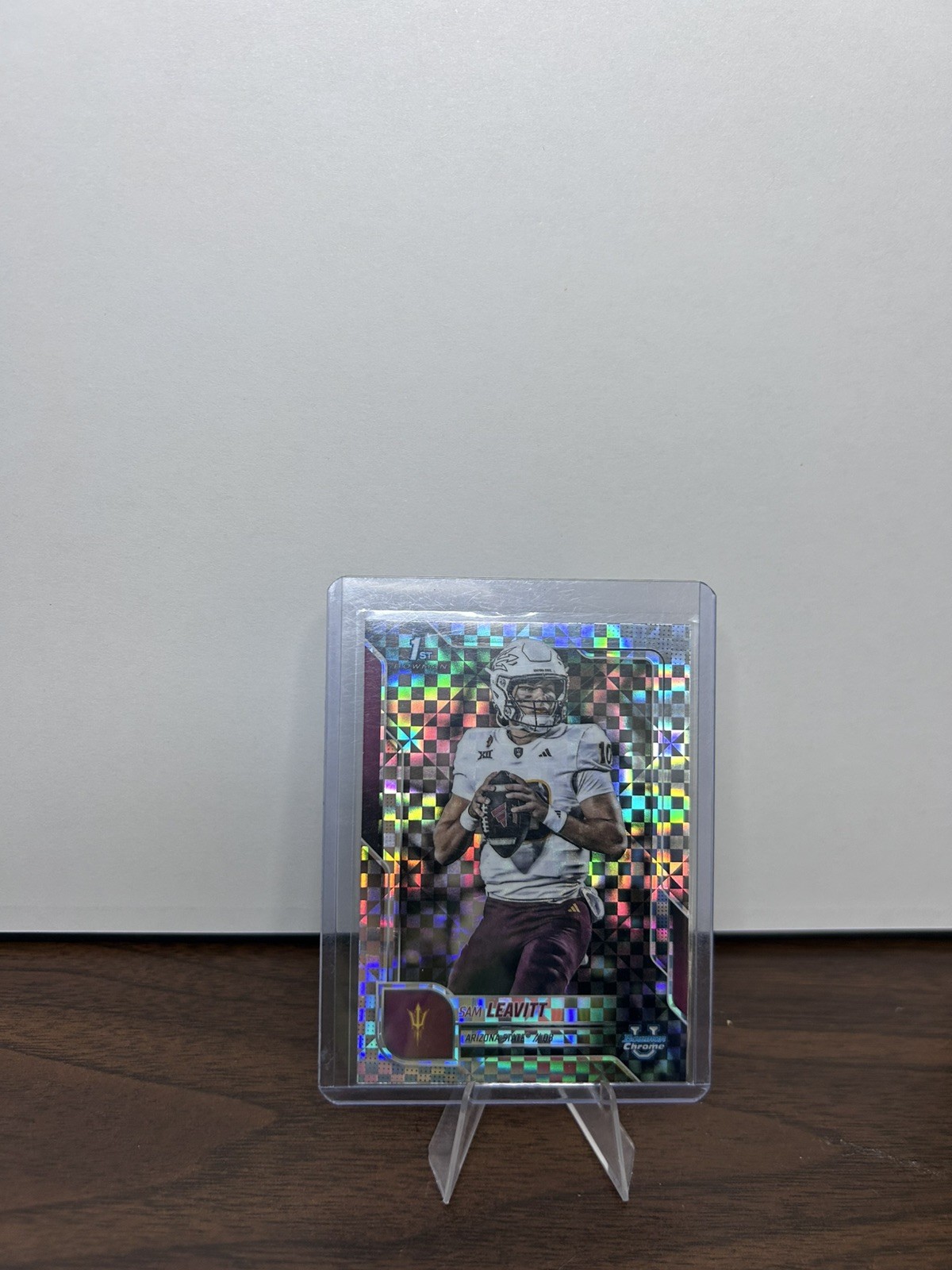 2025 Topps Bowman U Chrome 1st Bowman Silver X-Fractor Sam Leavitt #195 JS