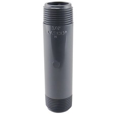 Genova 300 Series P-34-4 Pipe Nipple, 3/4 in, MIP, PVC, Gray, SCH 80 Schedule, 4