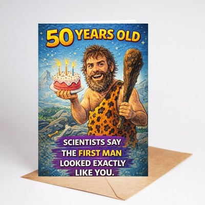 Lustige unhöfliche Karte Geburtstag 50. Erster Mann Freund Ehemann Freund BC1718