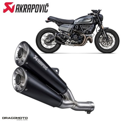 Auspuff DUCATI SCRAMBLER 803 ABS Desert Sled 2021-2023 AKRAPOVIC Titan Schwar...