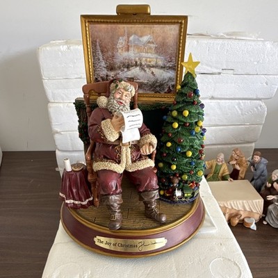 The Joy Of Christmas By Thomas Kinkade Santa Claus Lights Up Bradford Exchang