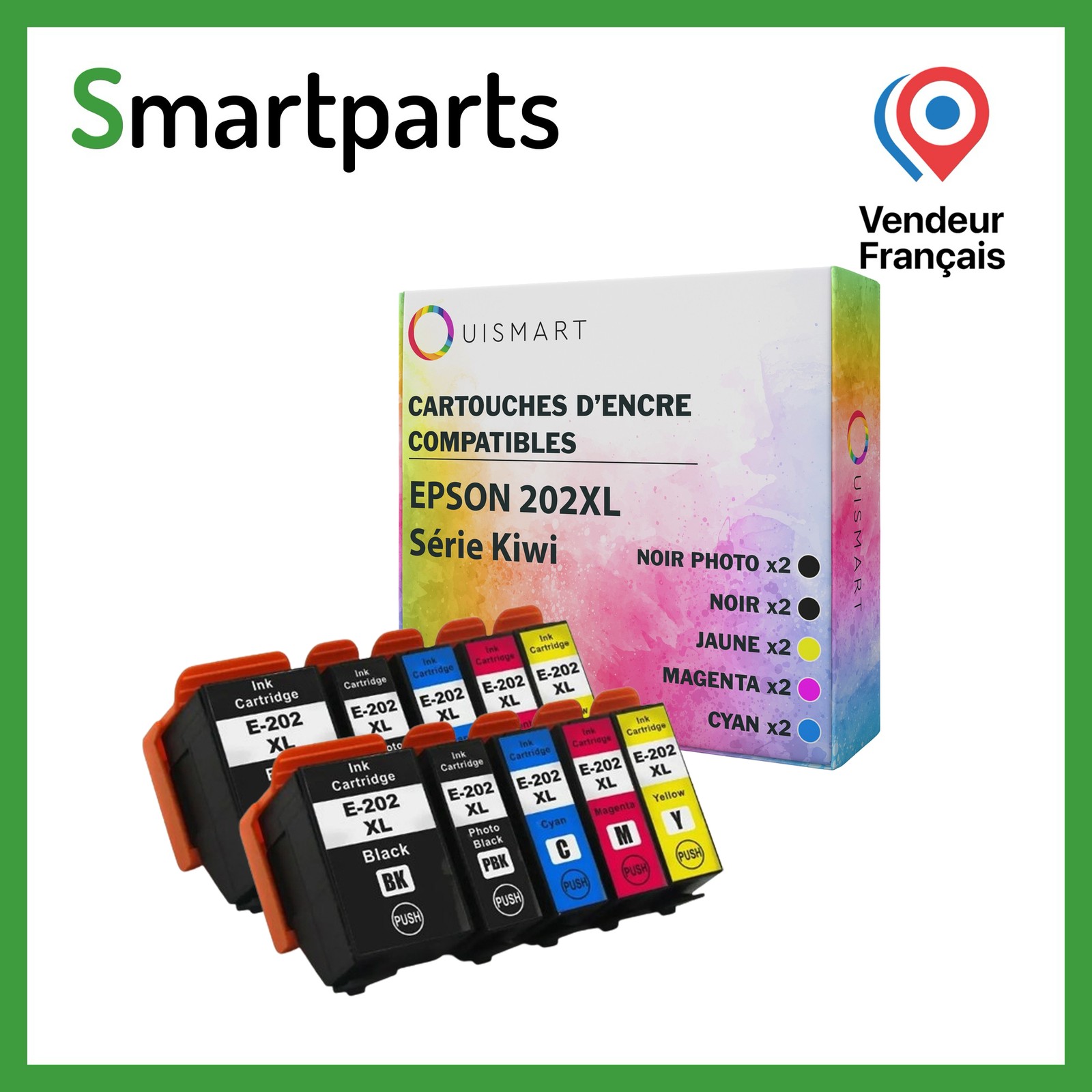 Cartouches EPSON 202XL Ouismart haute netteté pour des documents professionnels nets
