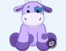 Webkinz Lil Purple Sweetheart Cow 2019 RARE Valentine cattle Virtual code msgd