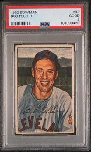 Bob Feller #43 1952 Bowman card