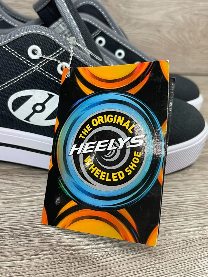 Zapatos de patinaje sobre ruedas de lona negros grises con cordones talla 7 HES10459 para hombre Foto 3 de 4