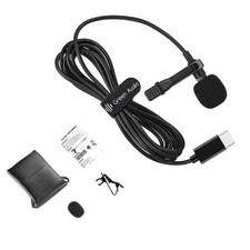 Portable USBC Clip Microphone Clip-on OmnIdirectional Lavalier Mic for Computer