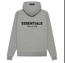 Fear of God Essentials Hoodie Dark Oatmeal size L SS22 authentic