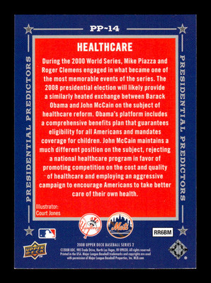 2008 Upper Deck #PP-14 Barack Obama / John McCain Presidential
