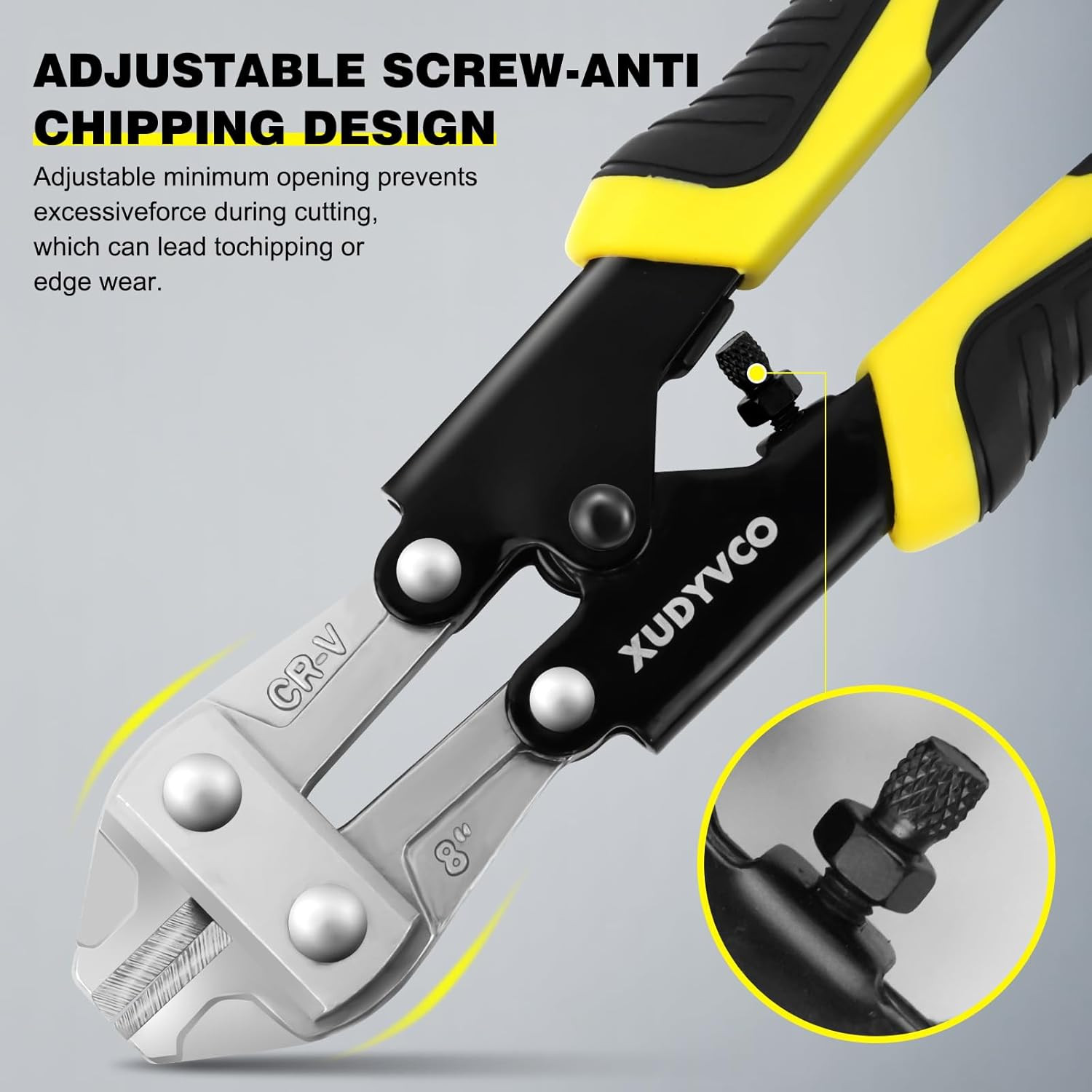 Mini Bolt Cutters, Premium 8IN Heavy Duty Wire Cable Cutters with Non-Slip Handl