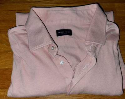Proper Cloth Knit Long Sleeve Henley Polo Shirt Mens Pink Size 3XL?