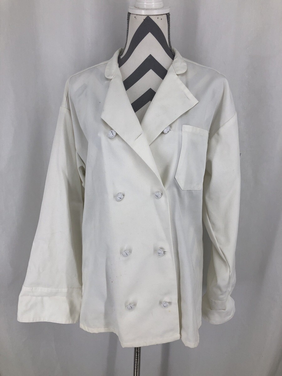 Uncommon Threads Working Wear Soft Knot Button Chef Coat Cook Jacket Unisex Med View 2