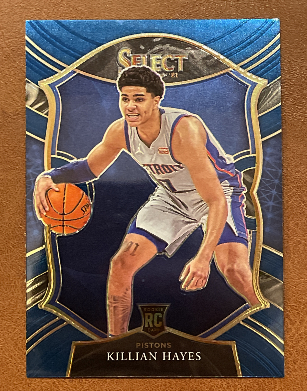 KILLIAN HAYES ROOKIE 2020-21 PANINI SELECT BLUE CONCOURSE PRIZM #67 PISTONS