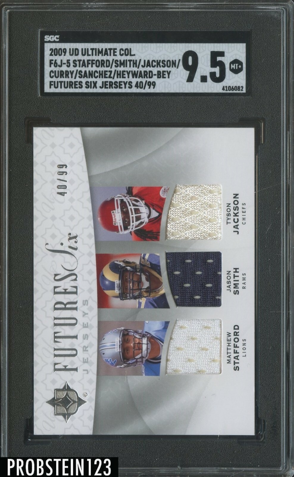 Tyson Jackson Donruss Certified #223 Jumbo Jersey Prime-Mirror Emerald