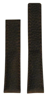 24mm Panatime Brown Deep Oil Leather Watch Band w MS For Breitling Deploy