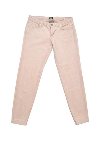 D&G DOLCE & GABBANA Pink PRETTY Cropped Tight Stretch Jeans Pants W29 Uk12 AUTH