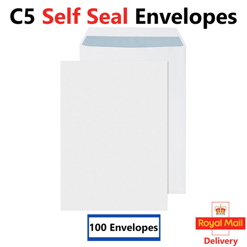 Premium C5 White Envelopes Plain Envelopes Self Seal 90gsm 229mm x 162mm - Picture 6 of 11