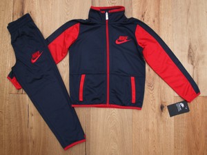 nike tracksuit blue and red