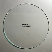 Large Clear Glass Disk cut to size between 4+ inch through 6 inches