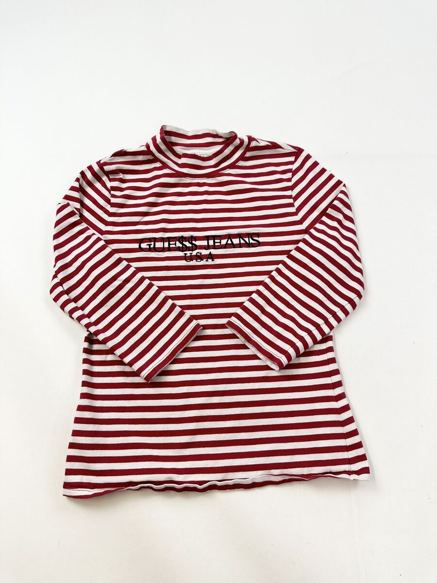 Guess X A$AP Rocky Shirt Women's Large Red White Striped Guess X A$AP Rocky Shirt Women's Large Red White Striped