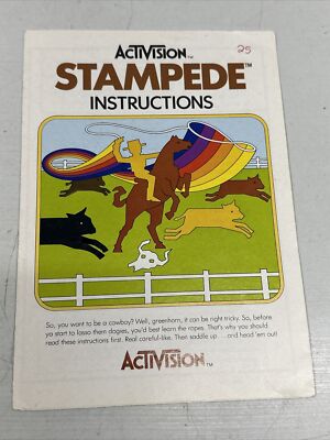 Activision Stampede Video Game Cartridge For Intellivision a-x