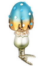 Inge-Glas Mushroom Stropharia 10024S023 German Glass Christmas Orn with Gift Box