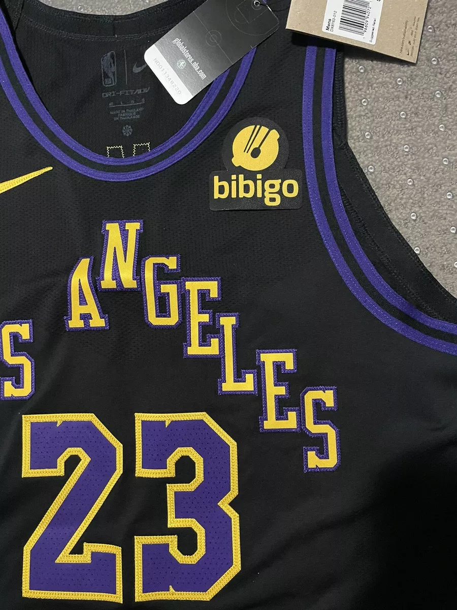 Lebron james authentic black lakers jersey top
