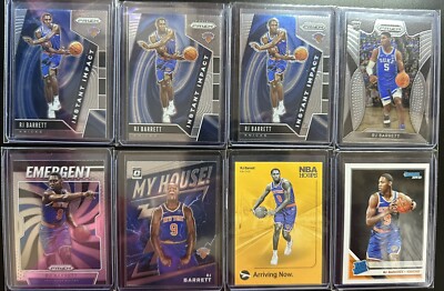 RJ Barrett RC Lot Of 8 2019-20 Prizm Optic Donruss Inserts & More Rookie Knicks 