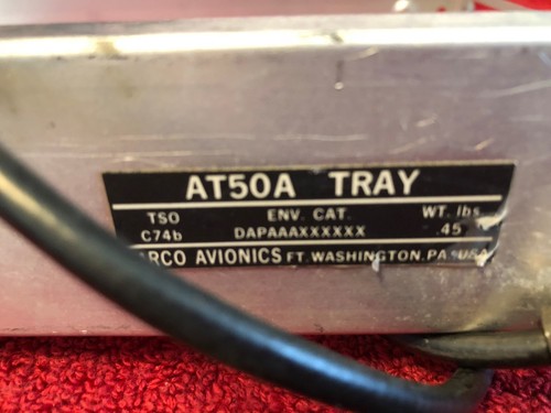 NARCO AT 165/AT50A TRANSPONDER MOUNTING TRAY WITH COAX AND BNC - Picture 3 of 6