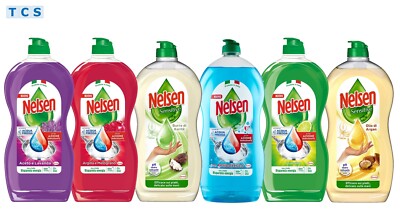 NELSEN Piatti, entfettendes Spülmittel mit aktiven Enzymen, 6 Sorten, 900 ml