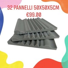 32 Pannelli Fonoassorbenti Design 50x50x5cm Insonorizzanti 