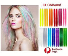 31 Colors Clip in Hair Extensions Hair Pieces Straight Highlight Streaks Party