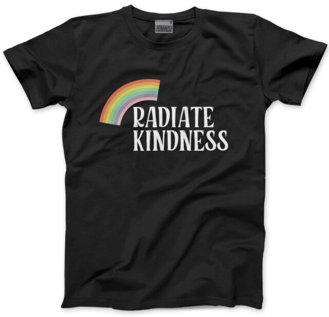 Radiate Kindness Kids T-Shirt Be Kind Positive Happy Mental Health Rainbow