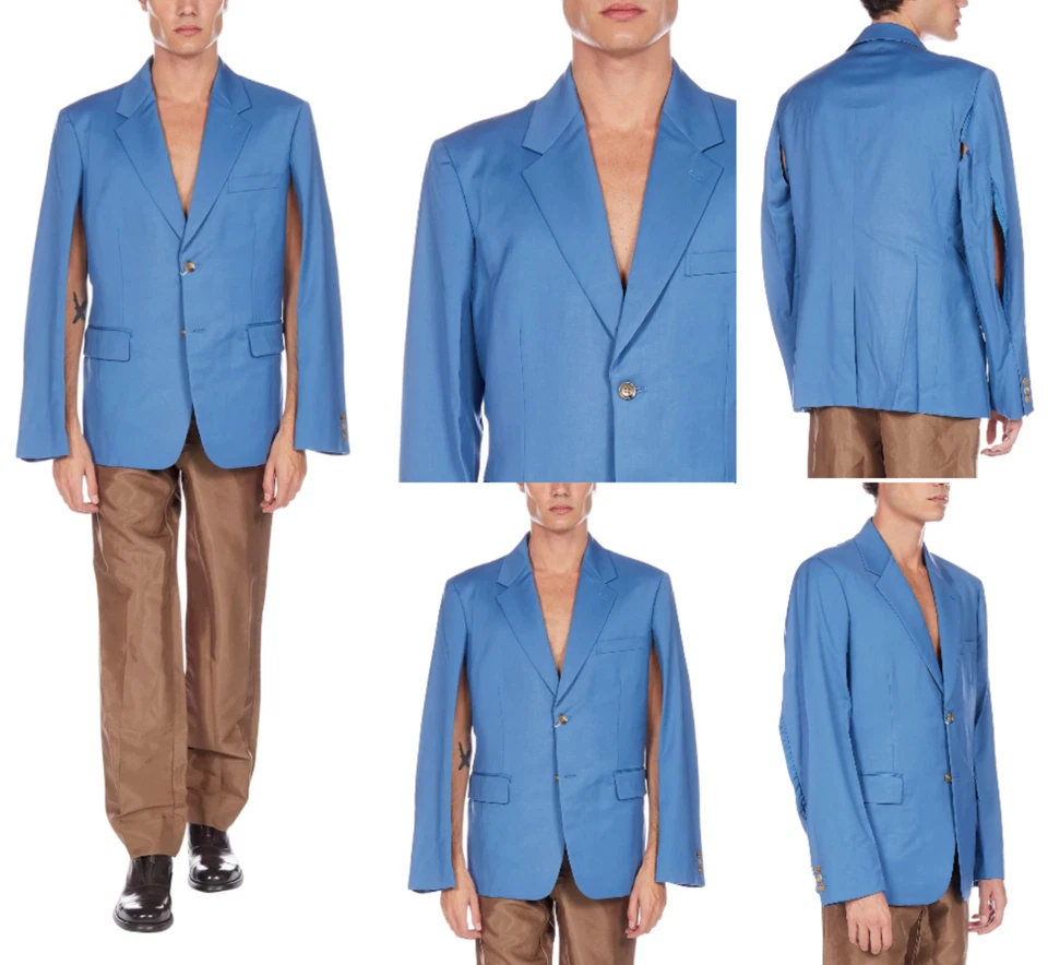Comme des Garçons Homme Breasted Slit Elbow Blazer Jacke Sakko Jacket Coat M - Bild 4 von 4