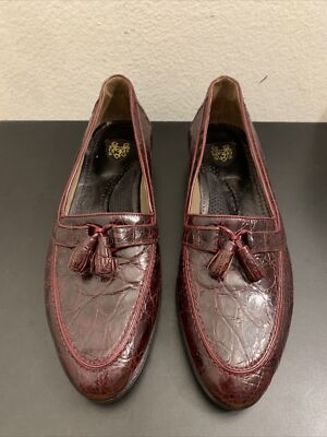Frank Foti Genuine Full Alligator Men Loafers Hand Crafted in Italy Size 11 D