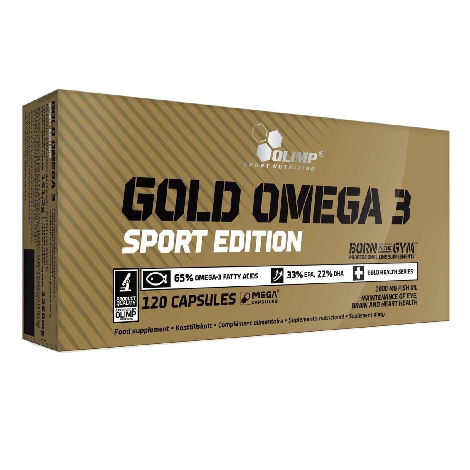 OLIMP GOLD OMEGA 3 MEGA CAPS SPORT EDITION EPA DHA FISH OIL FATTY ACIDS 120 CAPS