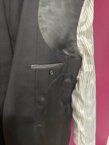 Ralph Lauren Blazer Mens Solid Black 44L Solid Sport Coat Cotton - Picture 6 of 12
