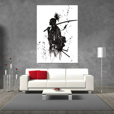 Huge Large Big Poster Thin Canvas Wall Art Print Home Decor Japanese Samurai 02 - Samurai Home Decor Huge Large Big Poster Thin Canvas Wall Art Print Home Decor Japanese Samurai 02 - Samurai Home Decor