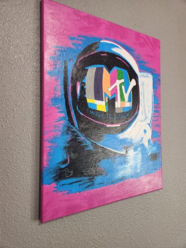 "Spaceman" Original Acrylic Painting MTV 22"×28"