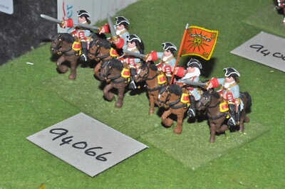 25mm marlburian / french - d'aubisson regt 6 figs - cav (94066)