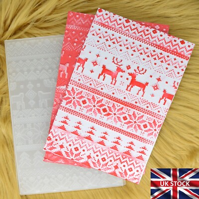 3D Multi Depth Embossing Folder Nordic Christmas Themed, Rentier, Scandi, H0