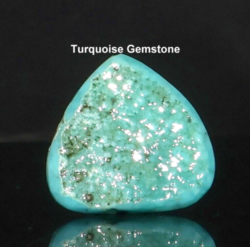 Raw Turquoise Stone 12.90 Cts 22x20x3.5 mm Turquoise Rough December Birthstone - Picture 2 of 3