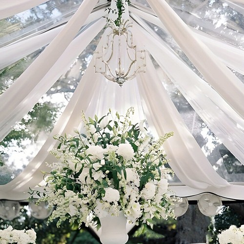 Wedding Arch Drapes Backdrop Curtains Yarn Chiffon Draping Arch Party Decors NEW - Picture 3 of 16