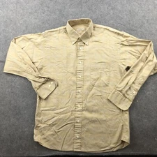 Burberry London Shirt Mens Medium Beige Check Houndstooth Button Up Preppy *