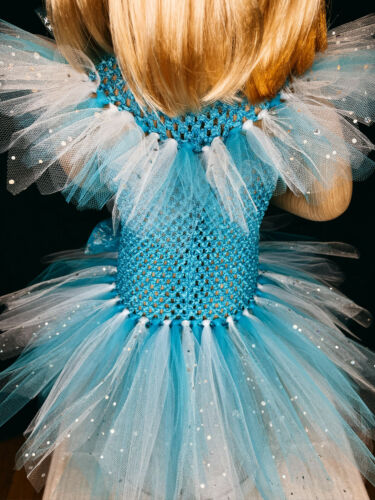 Handmade Disney Frozen Elsa Tutu Dress and Headband Set for Girls 2 3 4 year old - Picture 5 of 11