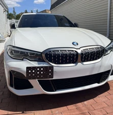 Front Bumper Tow Hook License Plate Tag Mount Bracket for BMW 3-Series 2019-2025