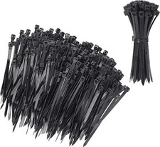 Bates- Cable Zip Ties, 200 Pack, Zip Ties, Zipties, Cable Tie, Plastic 4 Inch