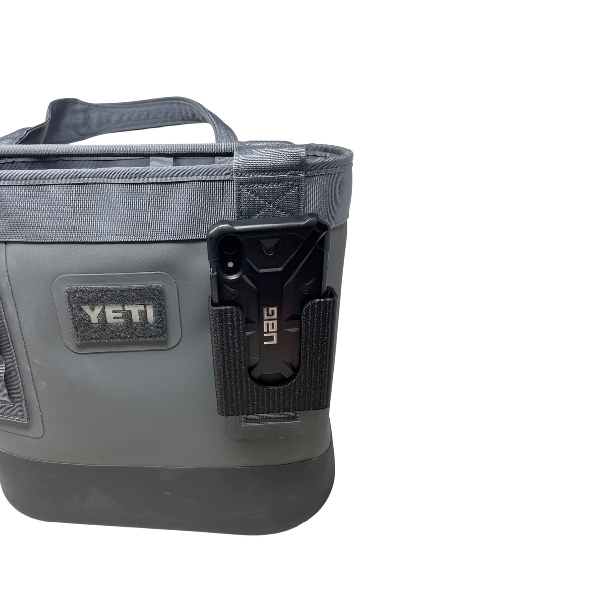 Black Phone Holder Attachment Compatible with Soft Yeti Coolers